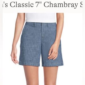 Lands End! Dark chambray shorts